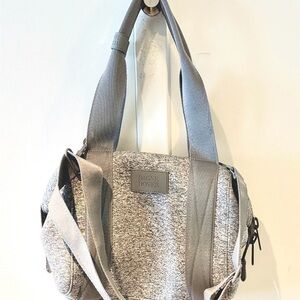 Dagne Dover Heather Gray Shoulder Tote with Wide Straps